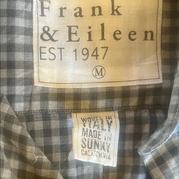 Frank & Eileen Gray and White Plaid Shirt - Picture 4 of 4